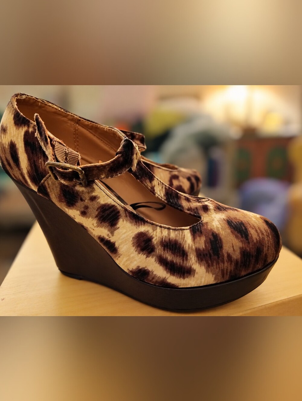 Leopard Print Wedges